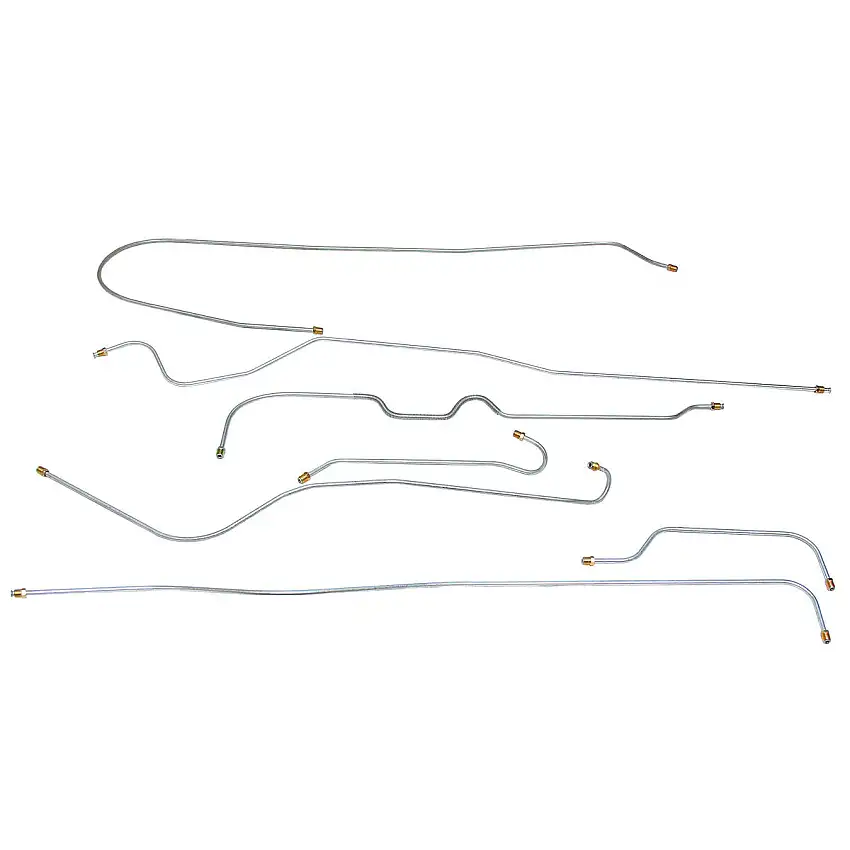 1935 Chevrolet Master Deluxe 113" WB w/Knee Action Front Axle Drum Brake Line Kit 6pc OE Steel