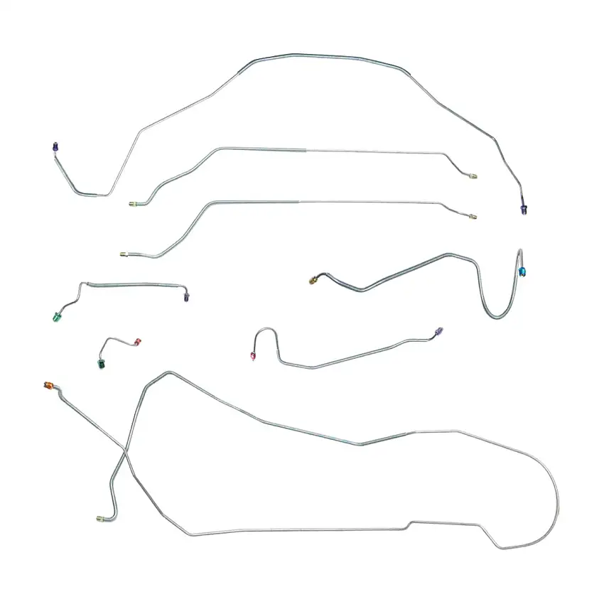 1968 Chevrolet Chevelle SS (Only) Hardtop Manual Disc Brake Line Kit 8pc, OE Steel