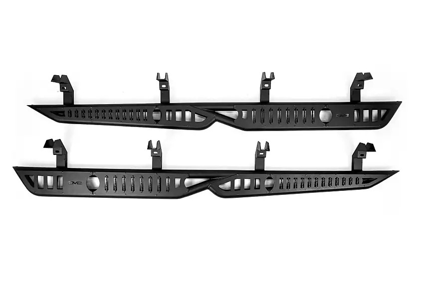 DV8 OE Plus Side Steps for 2019-2024 GMC Sierra 1500 & Chevrolet Silverado 1500 Crew Cab SRCS1-01