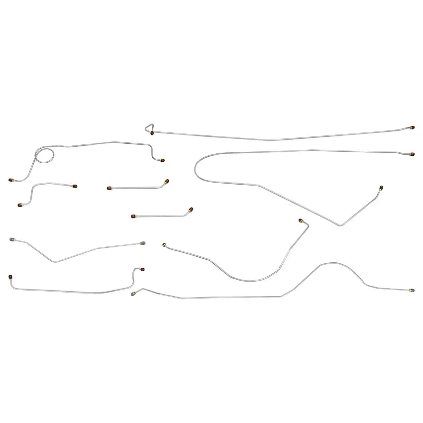 1960-62 Chevrolet GMC Truck 2WD, 4wd 1/2-Ton Std. Cab Longbed Manual Drum w/ Hydraulic Clutch Brake Line Kit 10pc, OE steel