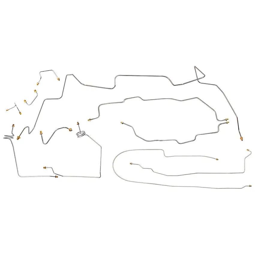 1988 Chevrolet GMC Truck 4wd Complete Power Disc Brake Line Kit 11pc, 3/4 ton, Ext Cab Short Bed, OE Steel