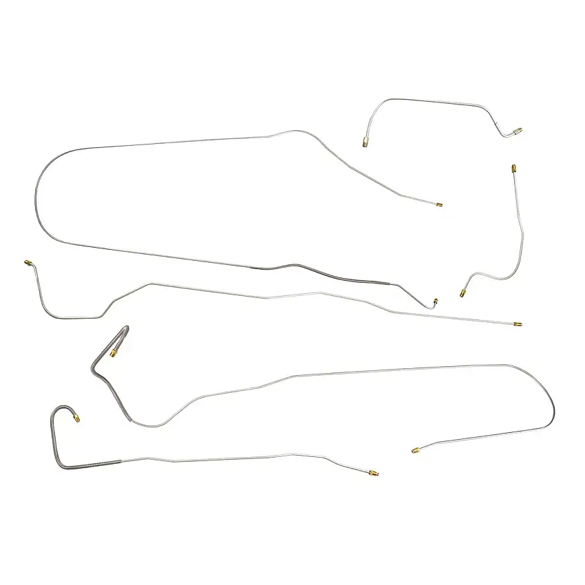 1958-59 Chrysler Windsor/300 D&E/New Yorker/Saratoga Power Drum Brake Line Kit 6pc, OE Steel