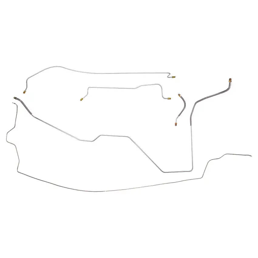 1963 Dodge Polara 440 Dual Master Cylinder Conversion Complete Brake Line Kit Max Wedge 7pc, OE Steel