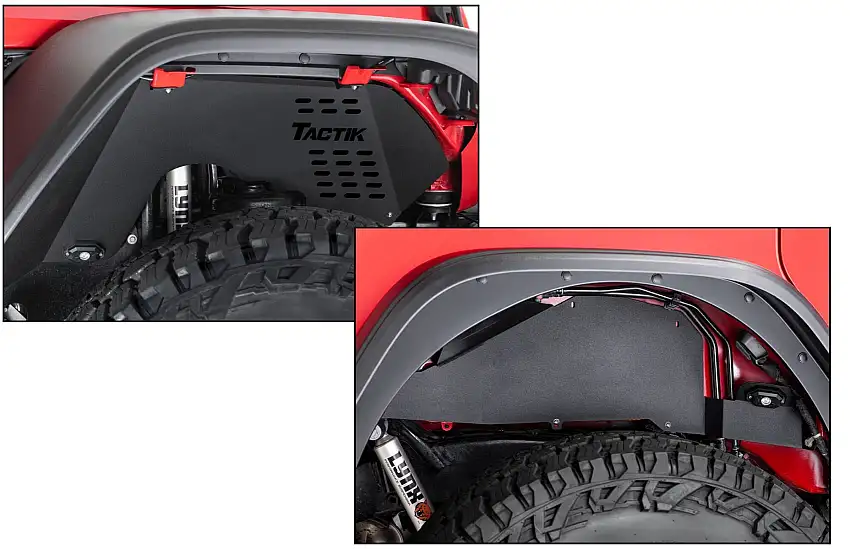 TACTIK Aluminum Inner Fender Liners for 18+ Jeep Wrangler JL, JLU 12247-