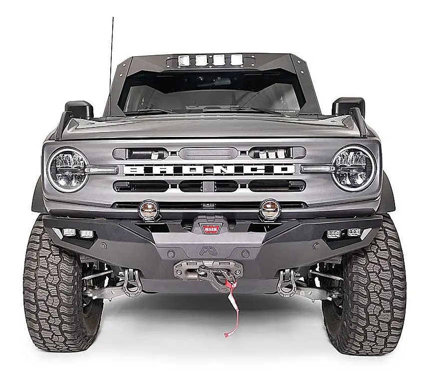 Fab Fours Premium Winch Bumper in Black for 21-23 Ford Bronco FB21-F5251-1