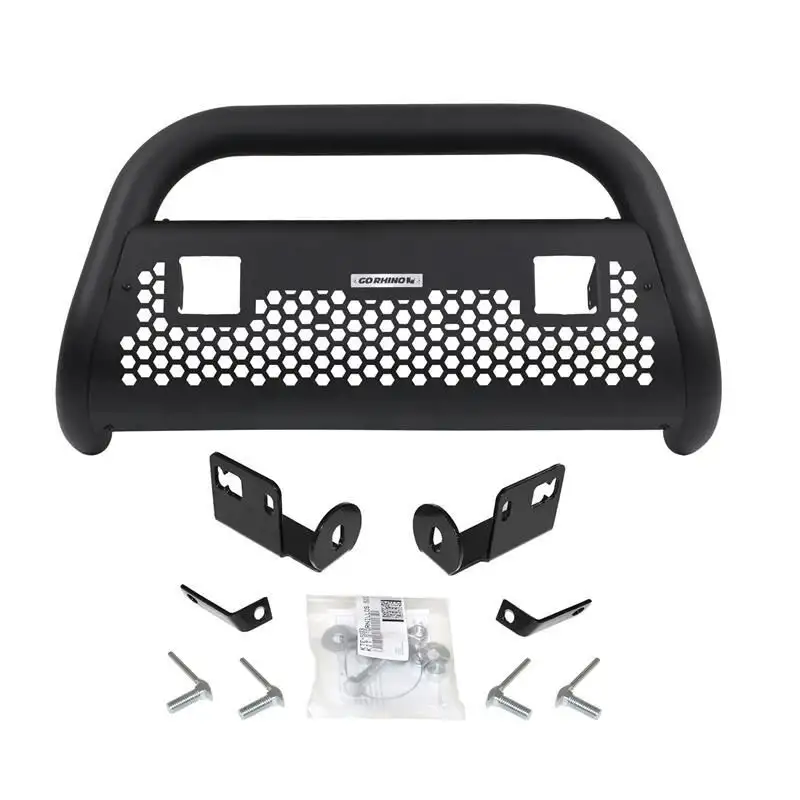 Go Rhino RC2 LR Bull Bar with Mounting Brackets & Two 3" Cube Lights - Textured Black for 05-15 Toyota Tacoma 55522LT
