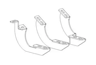 Go Rhino V-Series V3, RB Side Steps and RB Slim Side Steps - MOUNTING BRACKETS ONLY - Textured Black for 24-26 Toyota Tacoma 6944326