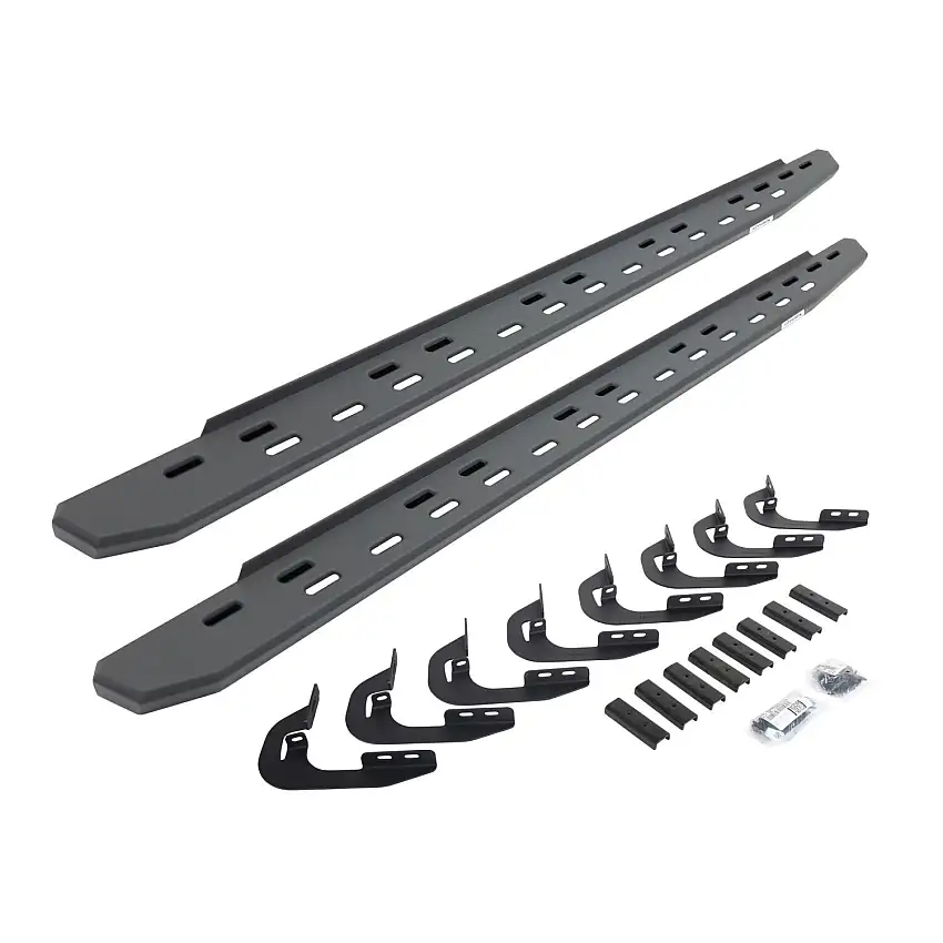 Go Rhino RB30 Slim Line Running Boards with Mounting Bracket Kit - Textured Black for selected Chevrolet and GMC models 69605880SPC