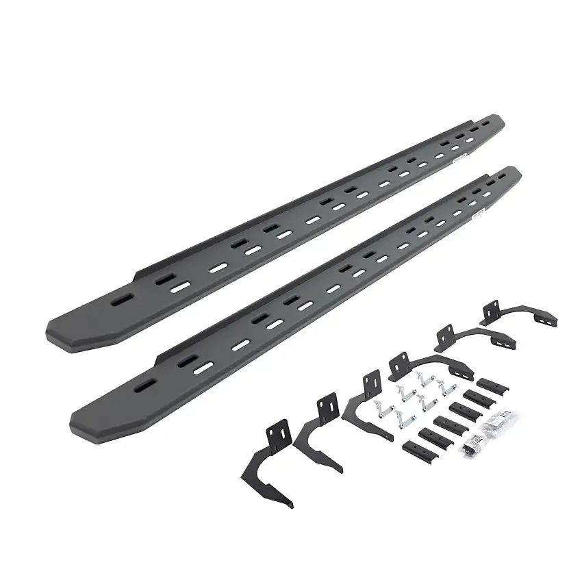 Go Rhino RB30 Slim Line Running Boards with Mounting Bracket Kit - Textured Black for 09-10 Dodge Ram 1500, 11-14 Ram 1500 69609980SPC