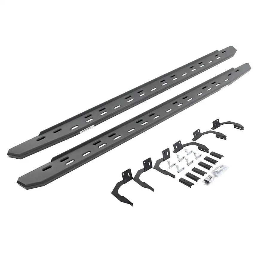 Go Rhino RB30 Slim Line Running Boards with Mounting Bracket Kit - Textured Black for selected Dodge models 69610687SPC