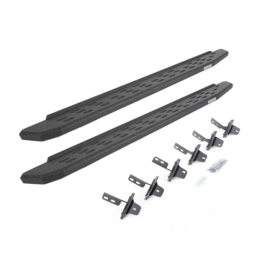 Go Rhino RB30 Running Boards with Mounting Bracket Kit - Protective Bedliner Coating for 21-24 Ford Bronco 69612973T