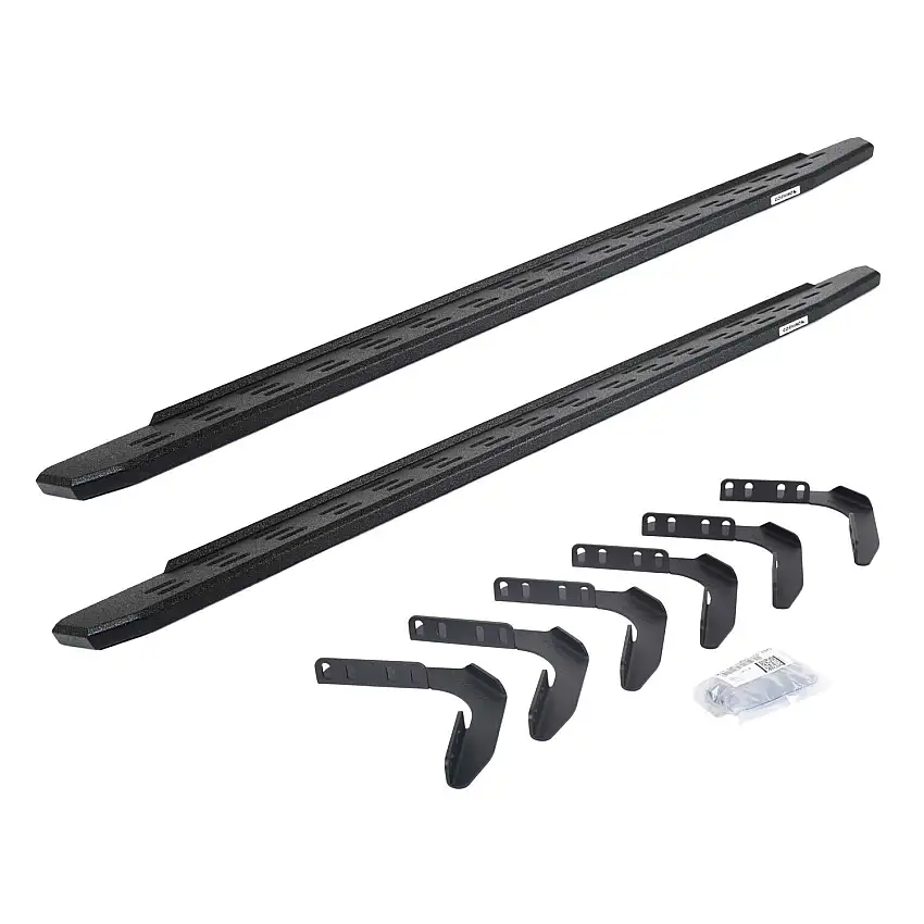 Go Rhino RB30 Running Boards with Mounting Bracket Kit - Protective Bedliner Coating for 99-16 Ford F-250 Super Duty, 99-16 Ford F-350 Super Duty 69618087T