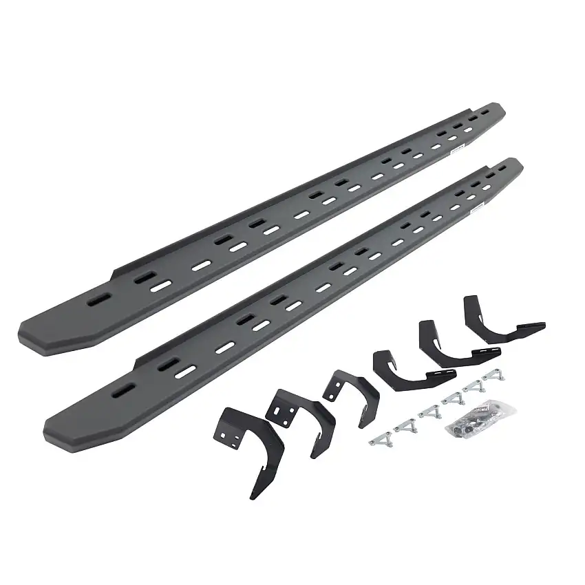 Go Rhino RB30 Slim Line Running Boards with Mounting Bracket Kit - Textured Black for 15-18 Ram 1500, 19-24 Ram 1500 Classic 69629980SPC
