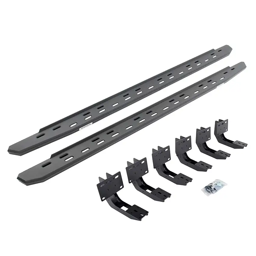Go Rhino RB30 Slim Line Running Boards with Mounting Bracket Kit - Textured Black for 19-25 Ram 1500 69630687SPC