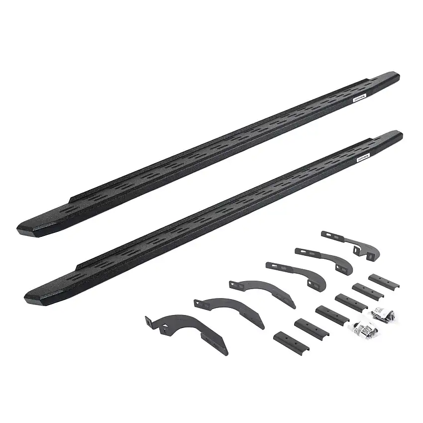 Go Rhino RB30 Running Boards W/Mounting Bracket Kit - Textured Black for 24-26 Toyota Tacoma 69643268T