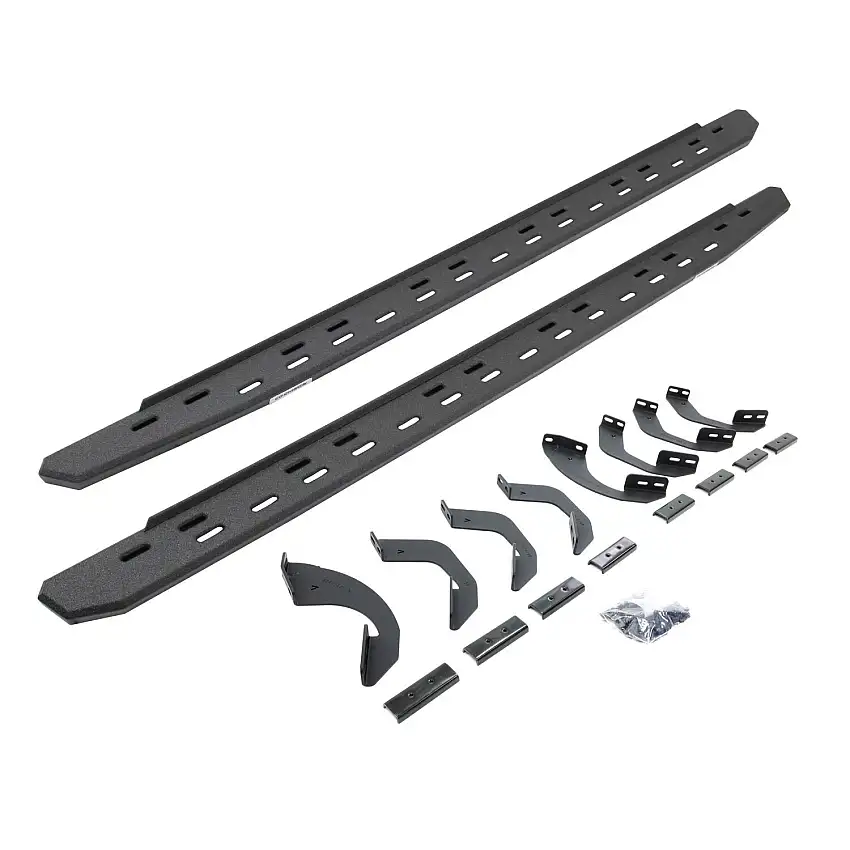 Go Rhino RB30 Slim Line Running Boards with Brackets Kit - Textured Black for 23-26 Toyota Sequoia 69643973ST