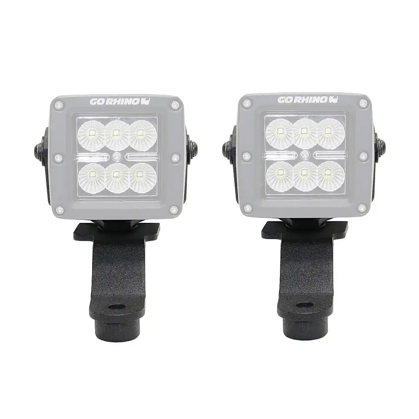 Go Rhino XE Windshield Cowl Light Mount - Textured Black for 20-25 Jeep Gladiator, 18-26 Jeep Wrangler 730030T