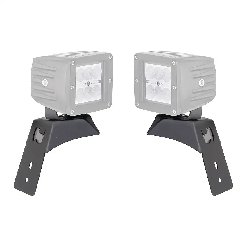 Go Rhino XE Hood Latch Light Mount - Textured Black for 20-25 Jeep Gladiator, 18-26 Jeep Wrangler 730035T