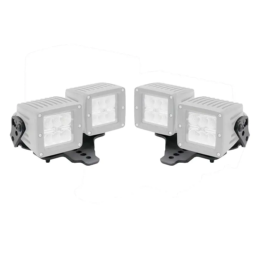 Go Rhino XE Hood Hinge Light Mount - Textured Black for 20-25 Jeep Gladiator, 18-26 Jeep Wrangler 731230T