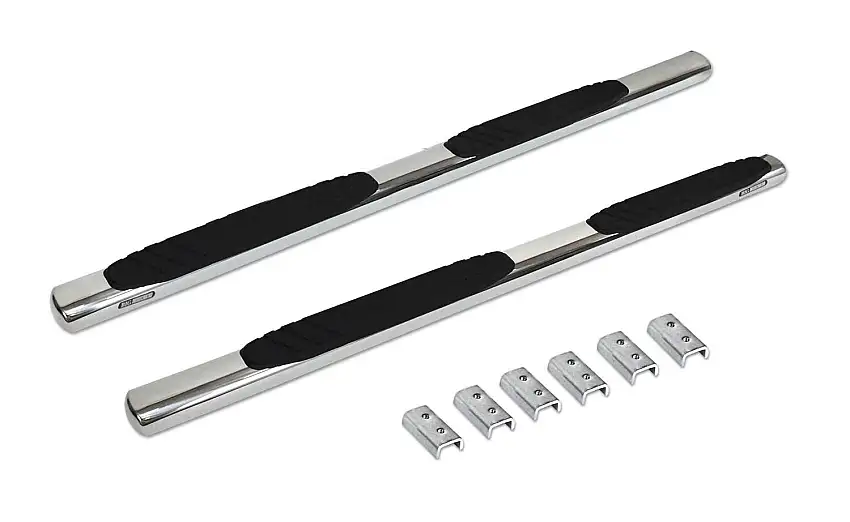 Go Rhino 4" OE Xtreme Series SideSteps - Boards Only - Polished Stainless Steel for selected Chevrolet, Dodge, Ford, GMC, Nissan and Toyota models 640080PS