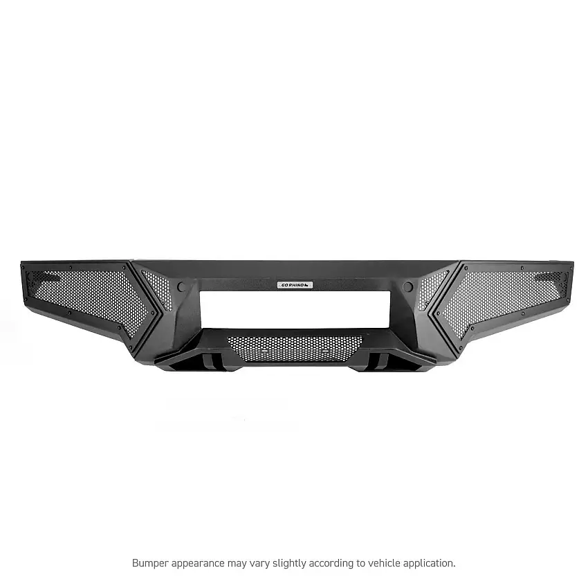Go Rhino Element Front Bumper with Fixed Light Bar Mount - Textured Black for 21-23 Ford F-150 34398T