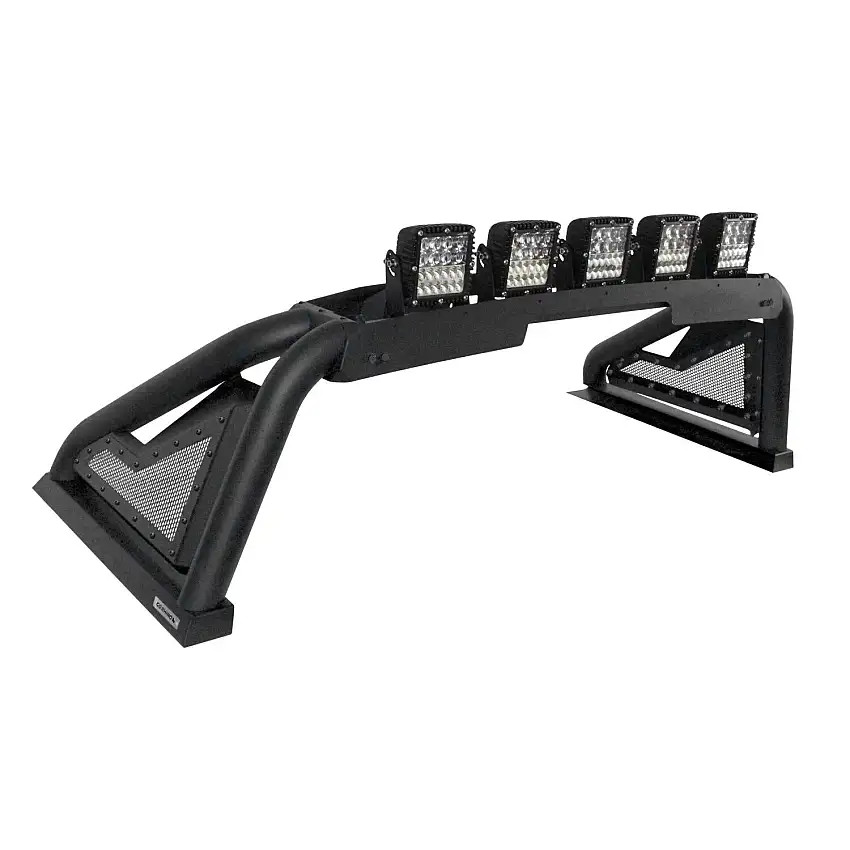 Go Rhino Sport Bar 2.0 with Power Actuated Retractable Light Mount - Textured Black for selected Chevrolet, Dodge, Ford, GMC and Toyota models 911600T