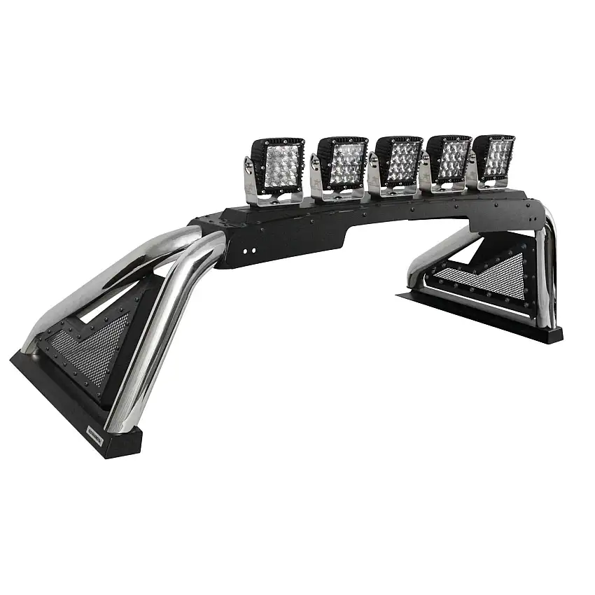 Go Rhino Sport Bar 2.0 with Power Actuated Retractable Light Mount - Polished Stainless Steel for selected Chevrolet, GMC and Dodge models 918600PS