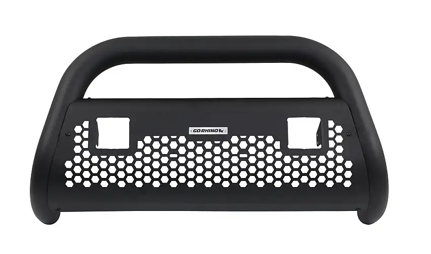 Go Rhino RC2 LR Bull Bar with Mounting Brackets & Two 3" Light Openings - Textured Black for 17-25 Ford F-250 Super Duty, 17-25 Ford F-350 Super Duty 55732T
