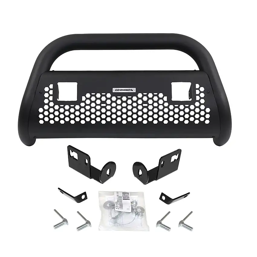 Go Rhino RC2 LR Bull Bar with Mounting Brackets & Two 3" Cube Lights - Textured Black for 08-22 Toyota Sequoia, 07-21 Toyota Tundra 55532LT
