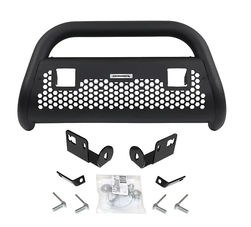 Go Rhino RC2 LR Bull Bar with Mounting Brackets & Two 3" Light Openings - Textured Black for 02-05 Dodge Ram 1500, 03-05 Dodge Ram 2500, 03-05 Dodge Ram 3500 55612T