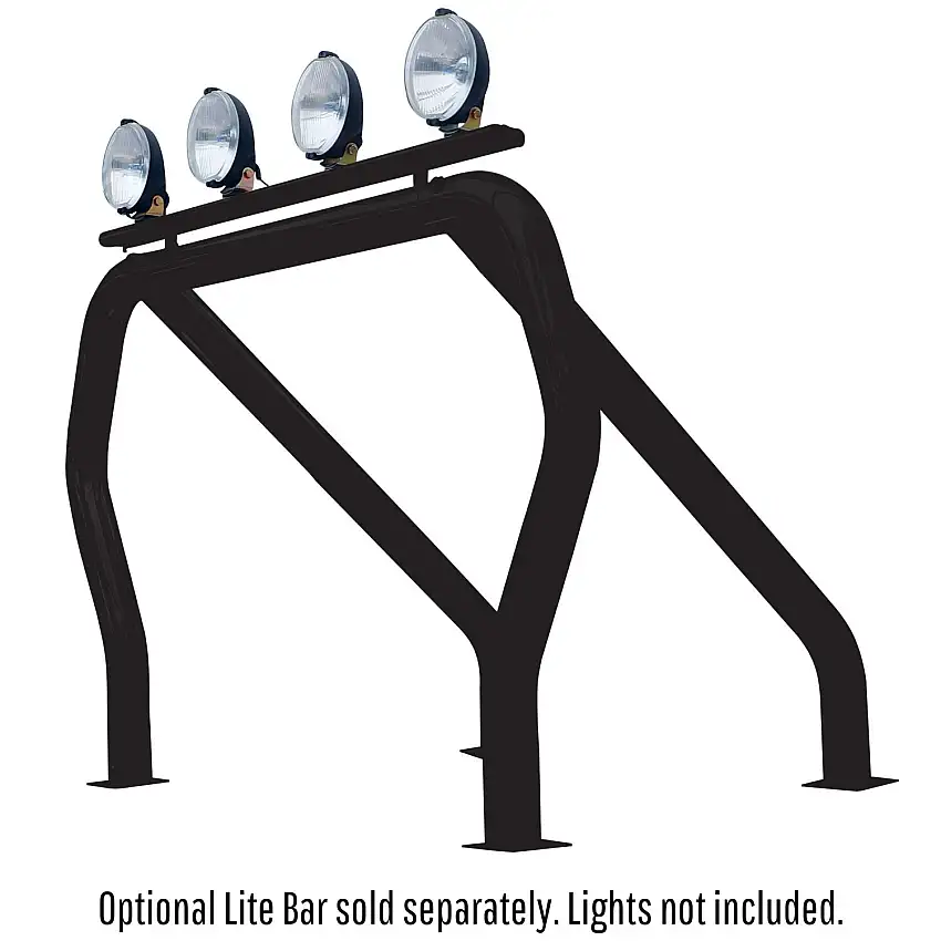 Go Rhino Single Bar/Single Kicker (Between Wheel Wells) - Black Powdercoat for 99-16 Ford F-250 Super Duty 9609560SSB