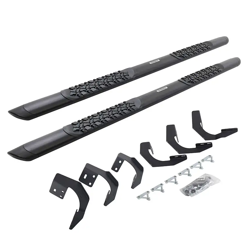 Go Rhino V3 Series Aluminum Side Steps with Mounting Brackets - Textured Black for 15-18 Ram 1500, 19-24 Ram 1500 Classic V3420687T