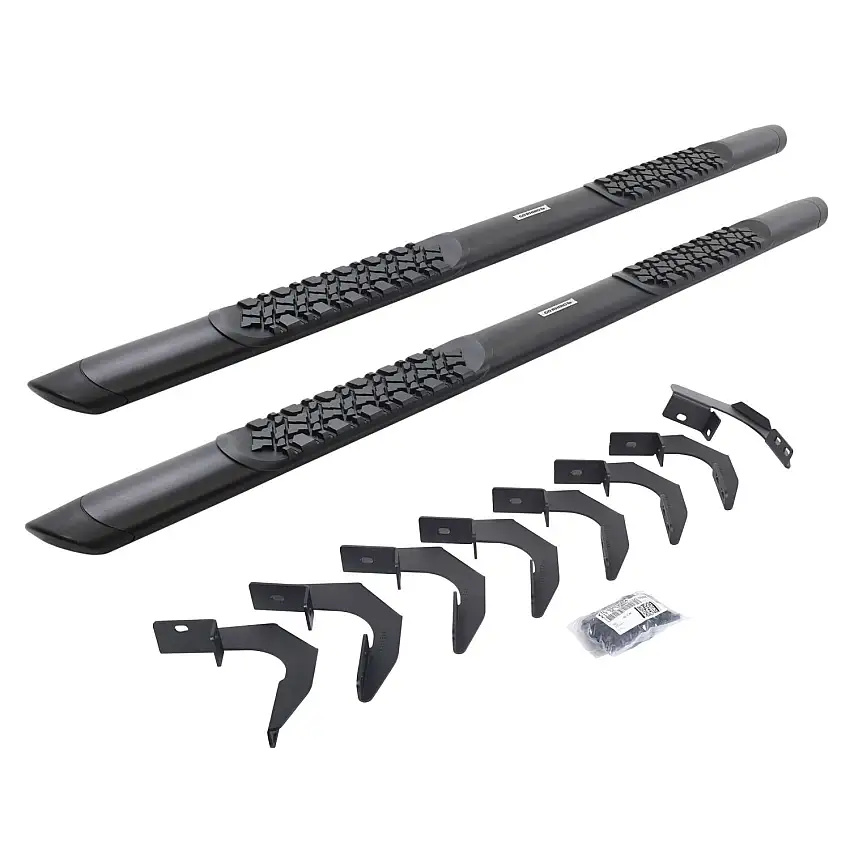 Go Rhino V3 Series Aluminum Side Steps with Mounting Brackets - Textured Black for 15-26 Chevrolet Colorado, 15-26 GMC Canyon V3423580T