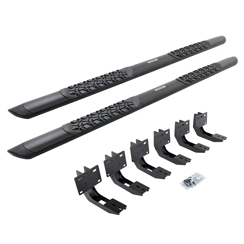 Go Rhino V3 Series Aluminum Side Steps with Mounting Brackets - Textured Black for 19-26 Ram 1500 V3439980T