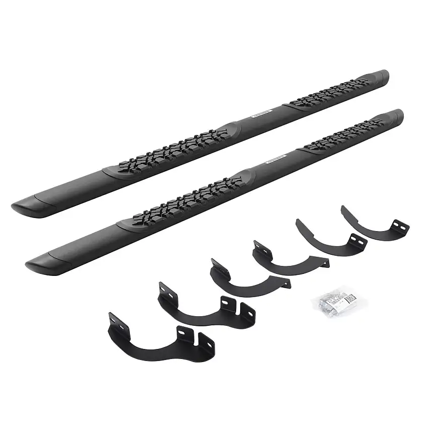 Go Rhino V3 Series Aluminum Side Steps with Mounting Brackets - Textured Black for 14-24 Toyota 4Runner V3442568T
