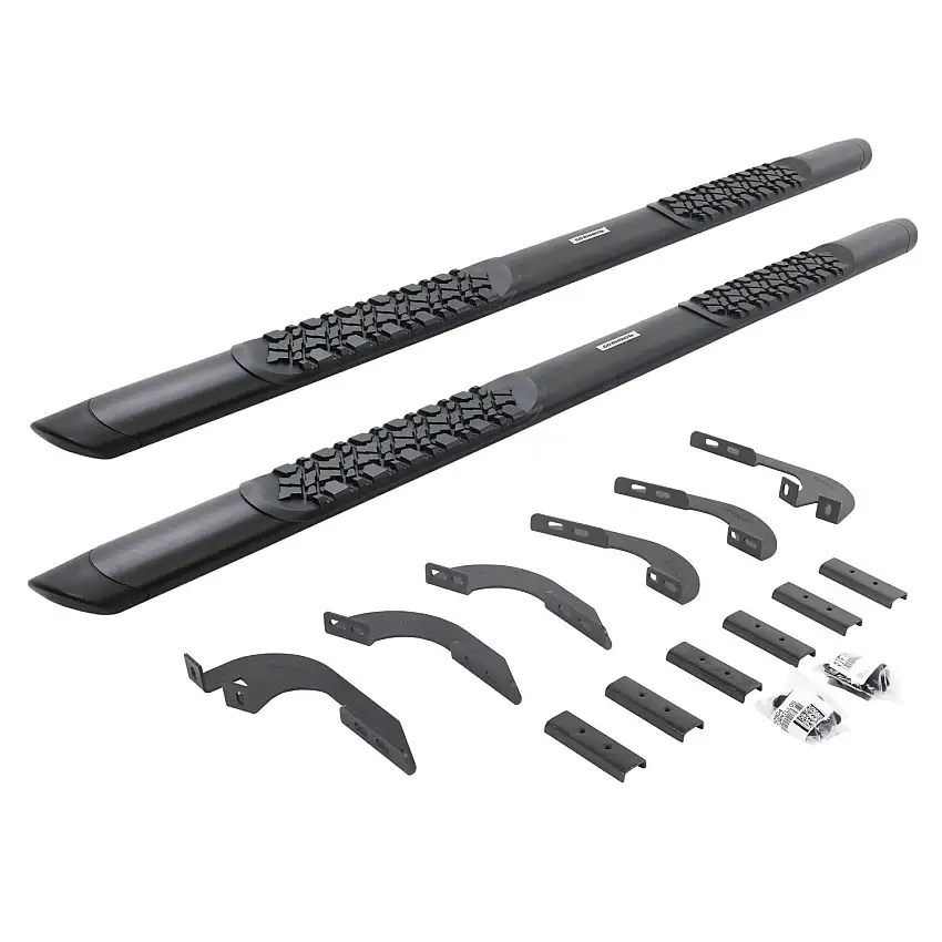 Go Rhino V3 Series Aluminum Side Steps with Mounting Brackets - Textured Black for 05-23 Toyota Tacoma V3442987T
