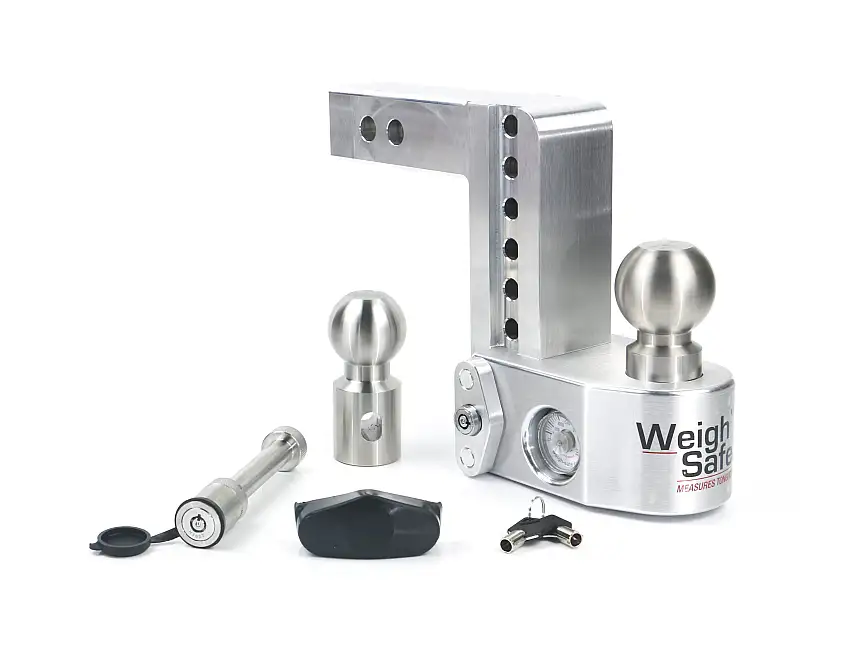 Weigh Safe Weigh Safe Adjustable Drop Hitch - 6" Drop for 2" Shank w/Hitch Lock Pin WS6-2-KA