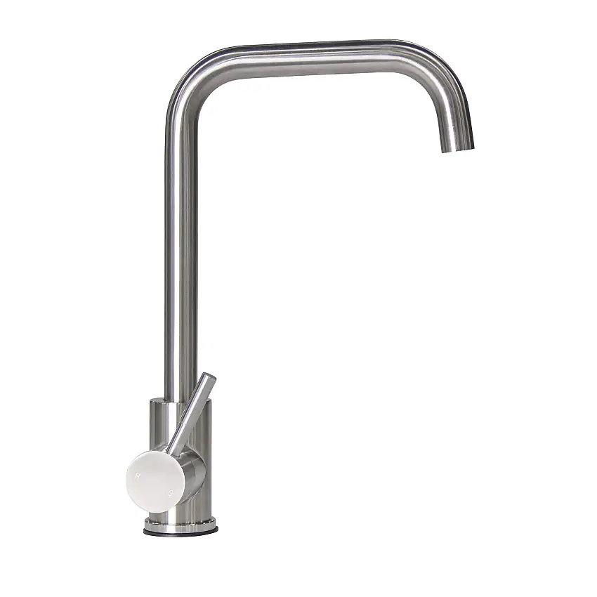 Square Gooseneck Faucet - Stainless Steel
