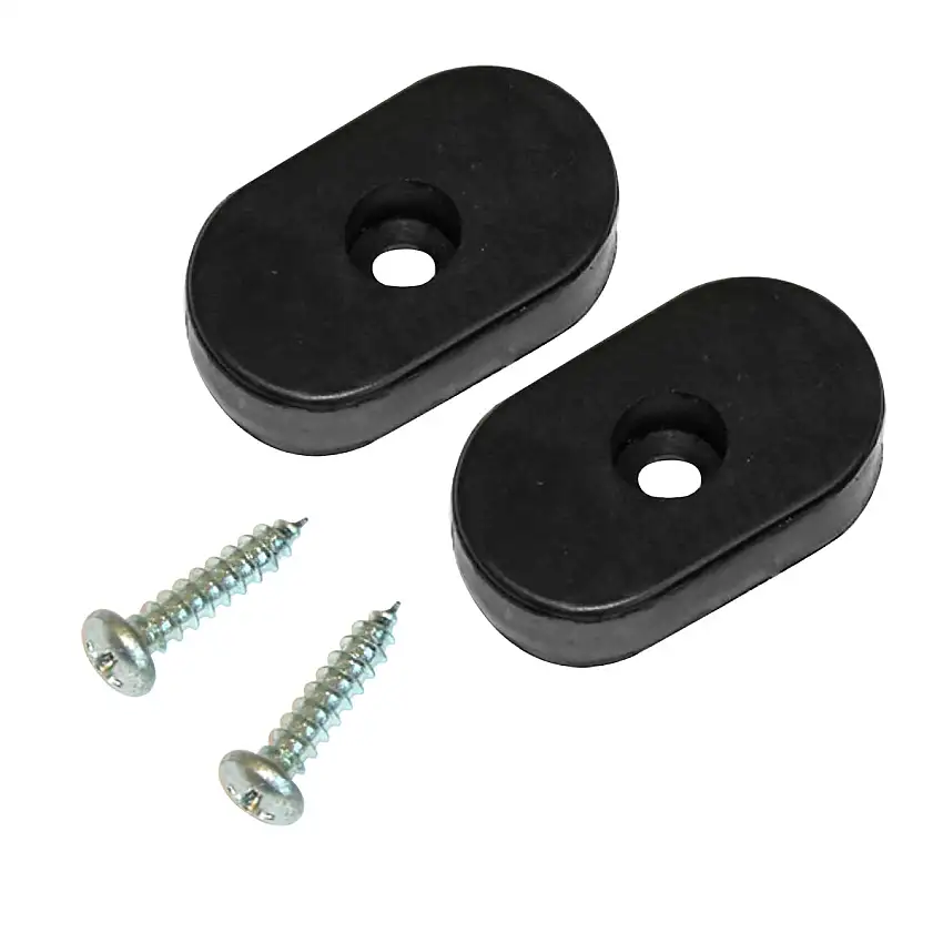 1966-72 GM Bucket Seat Back Bumpers and Screws 4pc