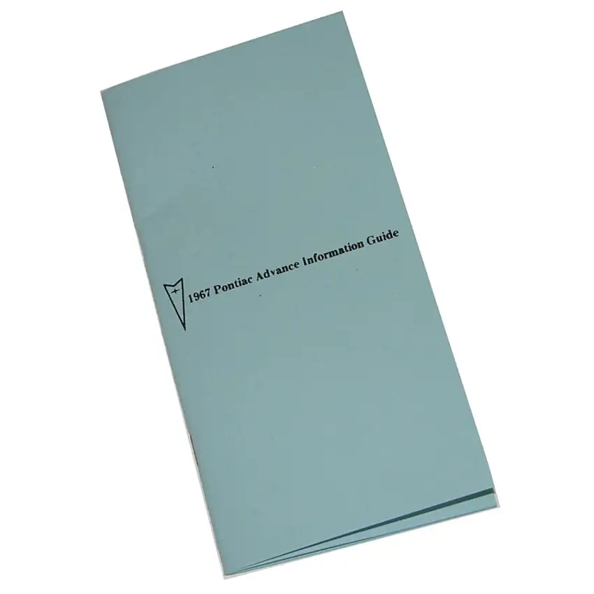 1967 Pontiac Advanced Information Guide 1pc