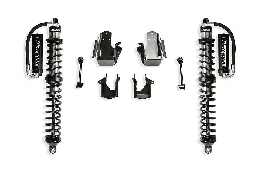 Fabtech 5" COILOVER CONVERSION W/ FRONT DIRT LOGIC 2.5 RESI COILOVERS for 21+ Jeep Wrangler JLU w/ 3.5"-6" Lift K4238DL