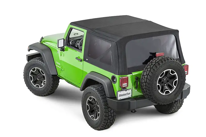 MasterTop Complete Soft Top Kit in MasterTwill Fabric for 07-18 Jeep Wrangler JK 15601324