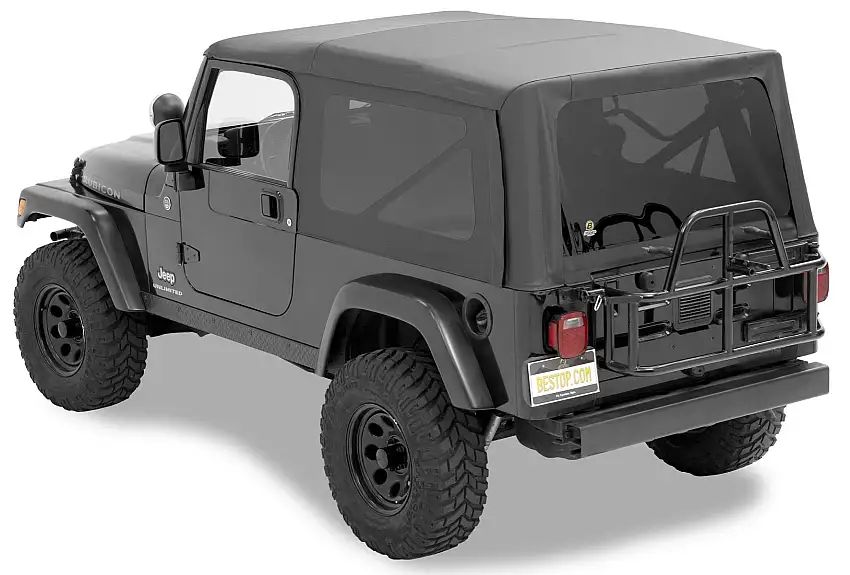 Bestop Supertop NX Soft Top with Tinted Windows without Doors for 04-06 Jeep Wrangler Unlimited TJ 5472135-