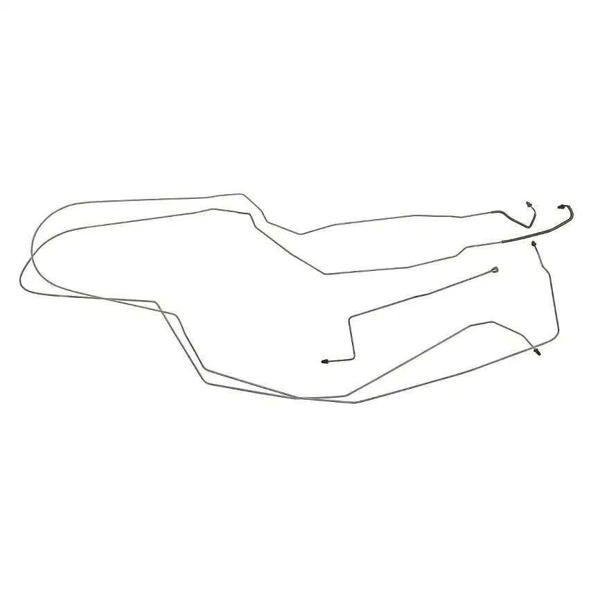 1999-00 Oldsmobile Alero Front Disc/Rear Drum w/ABS (Side of ABS) 3/16" F to R Brake Lines 3pc, OE Steel