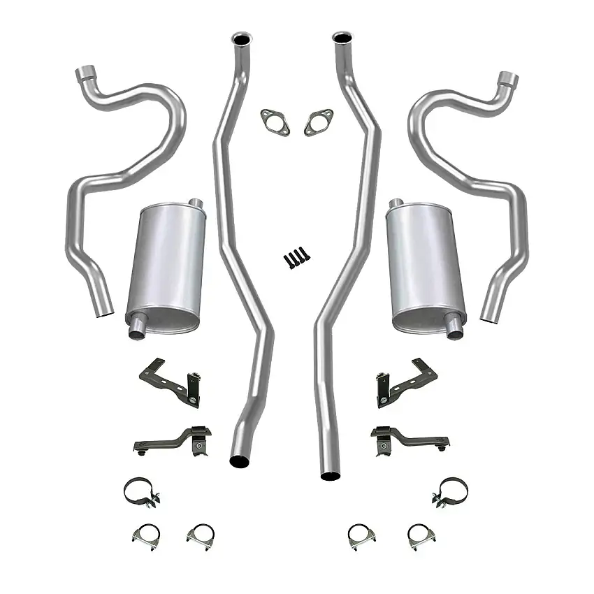 1969 Pontiac GTO Lemans Standard Manifold, Automatic Trans Stock Exhaust Kit-2 1/4"+
