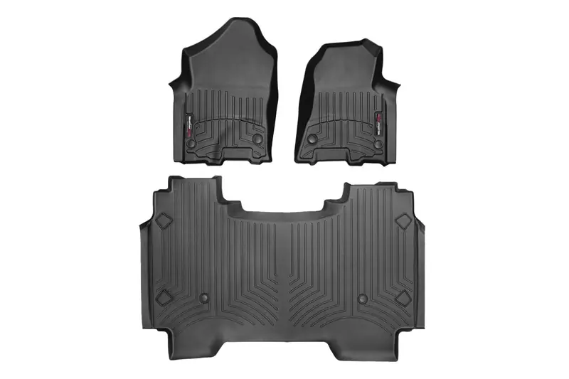 2019-2024 RAM 1500 WeatherTech FloorLiner Black Full Set (Bucket Seating) | 441428-1-2