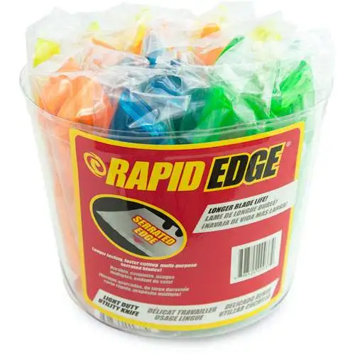 20-PC Rapid Edge®Acrylic Utility Knife Impulse Bucket