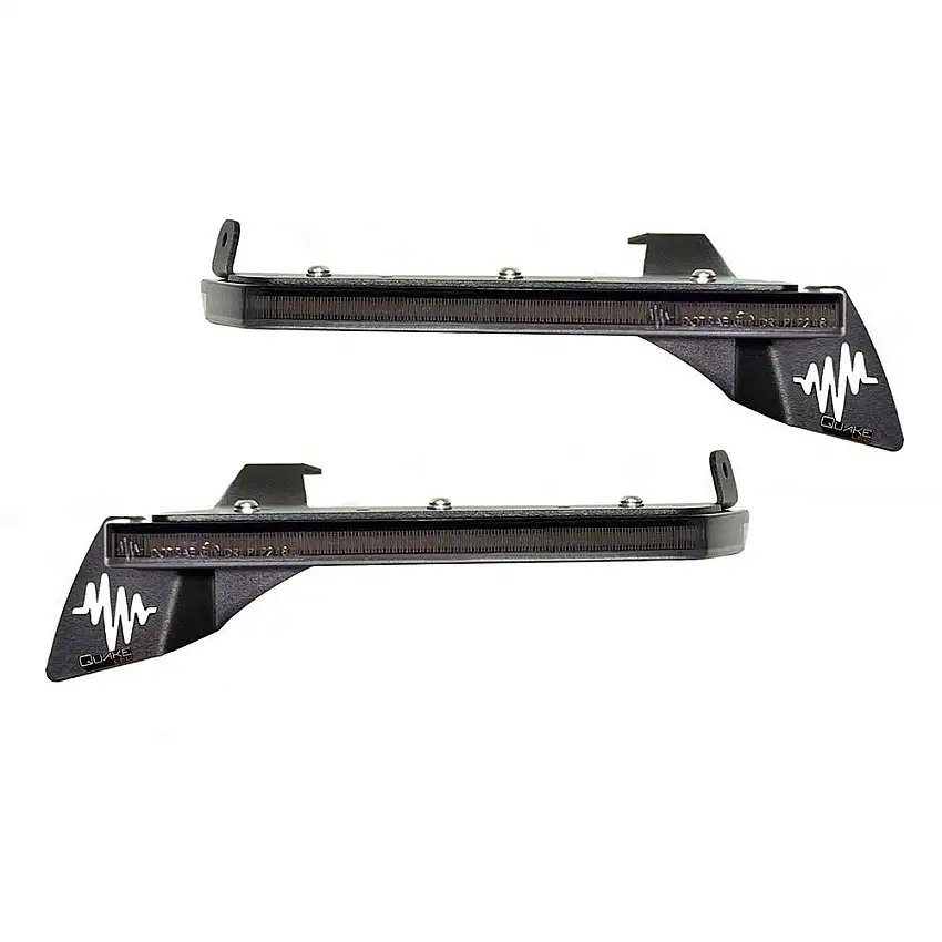 Quake LED Slim Smoked DRL Sahara/Overland Fender Chop Kit with Sequential Turn Signals For 2018-25+ Jeep Wrangler JL & Gladiator JT Models JT QTE1300