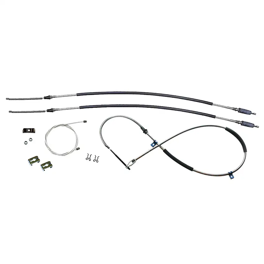 GM Truck Brake Cables 1967-68 Chevy/GMC Truck 1/2 ton, T-400, 4wd, Shortbed Complete Parking Brake Cable Kit, Stainless