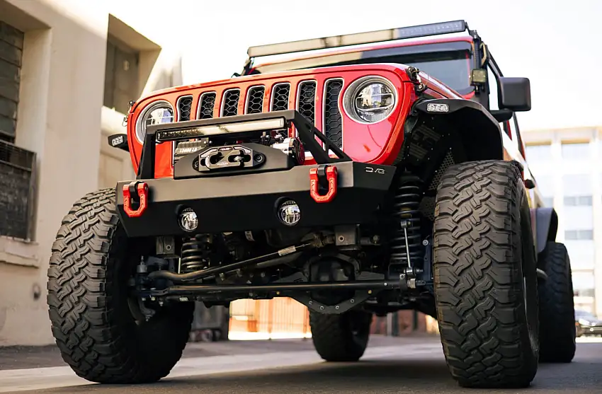 DV8 OffRoad FS-25 Front Stubby Bumper for 07-25 Jeep Wrangler JK, JL & Gladiator JT FBJL-06